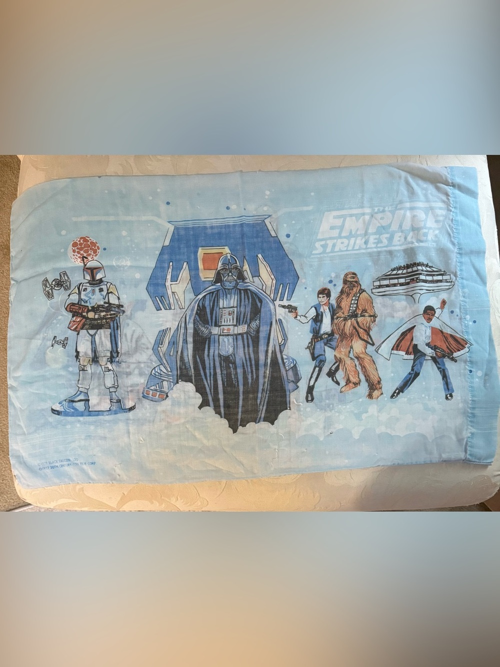Vintage Star Wars Empire‎ Strikes Back Twin Sheet Pillowcase Set 1979